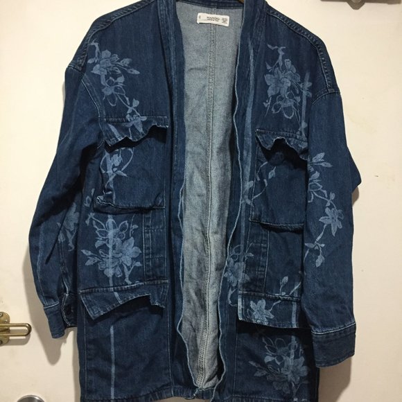 MANGO OPEN FRONT DENIM JACKETS ONE SIZE - Picture 1 of 6